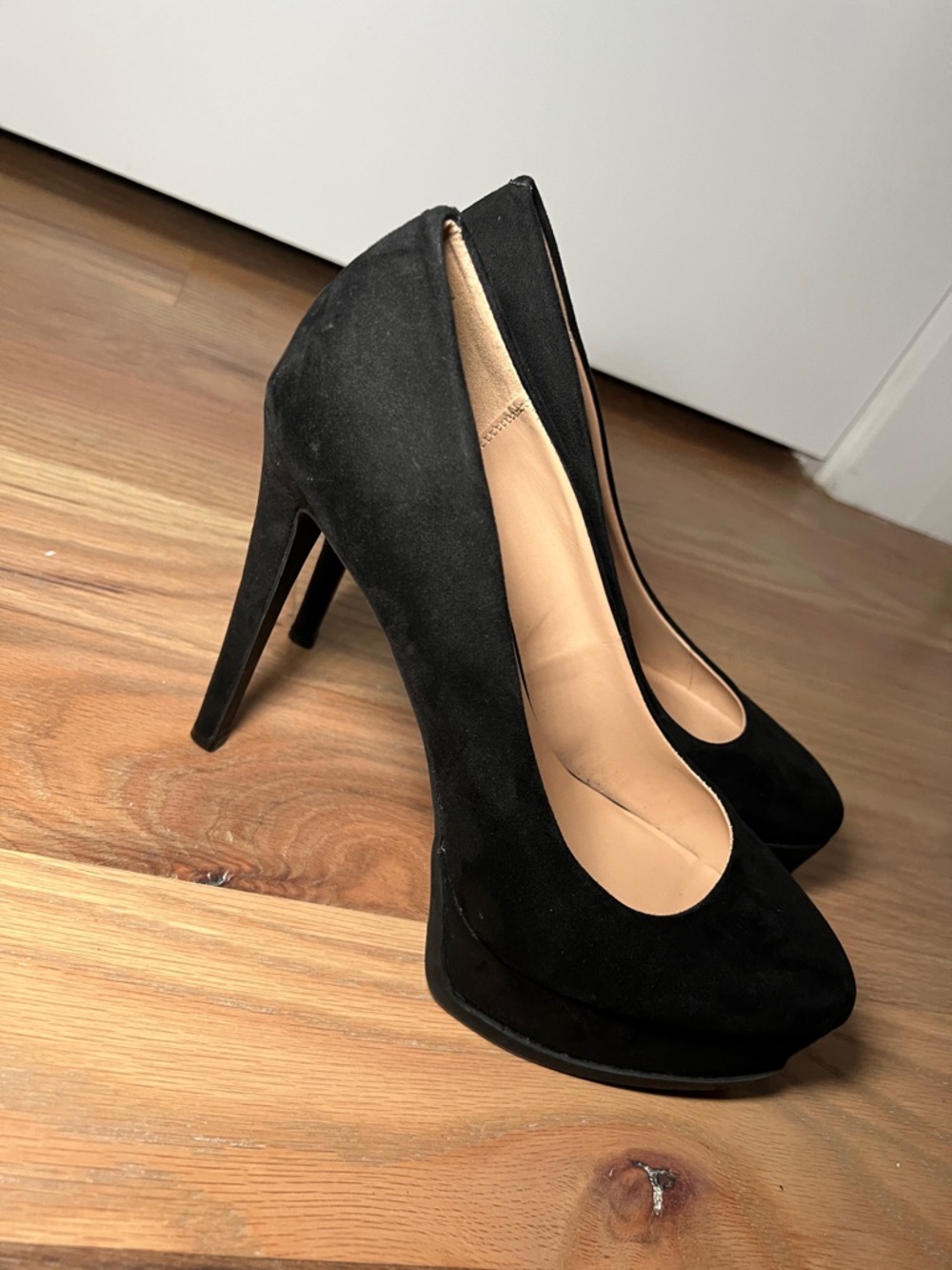 Thalia Sodi Black Suede Stiletto Pumps